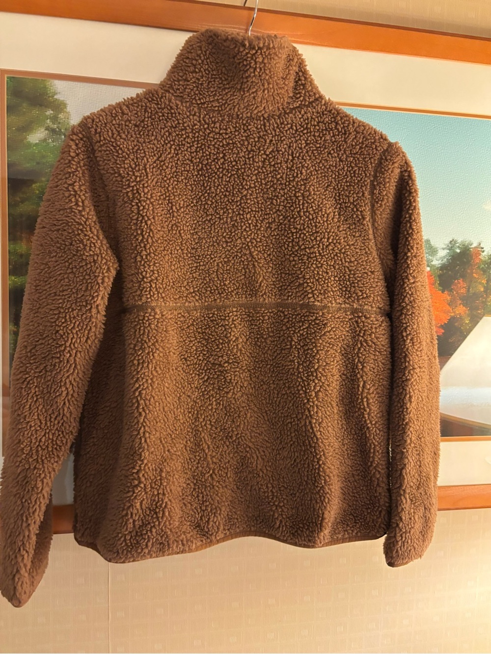 L.L. BEAN Women’s Brown Sherpa Snap-Front Pullover Size Small - Picture 9 of 9